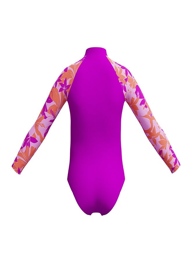 speedo GirlsLongSleeveSwimsuitDiva, 11-12  - Image 2