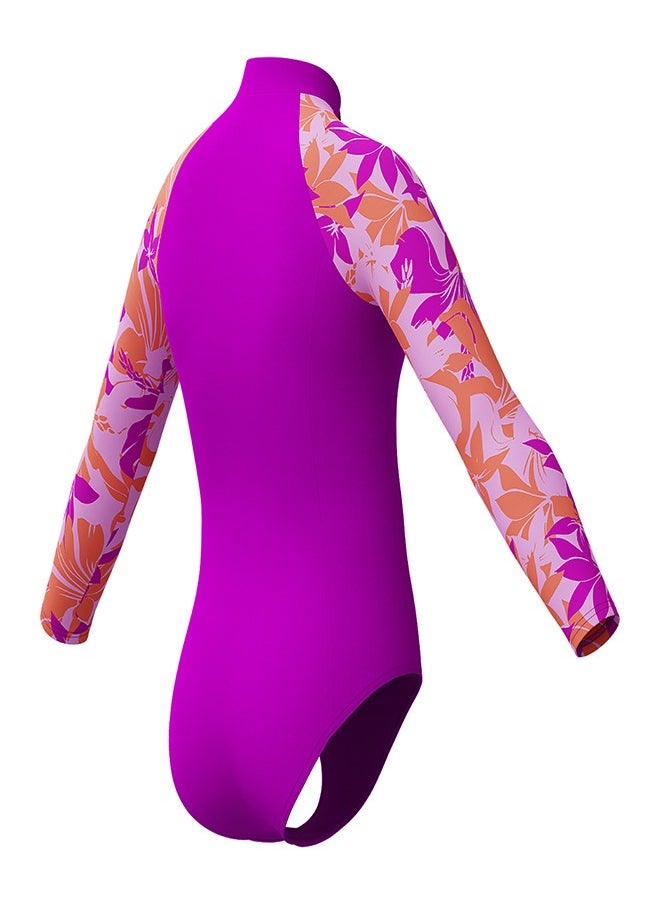 speedo GirlsLongSleeveSwimsuitDiva, 11-12  - Image 4