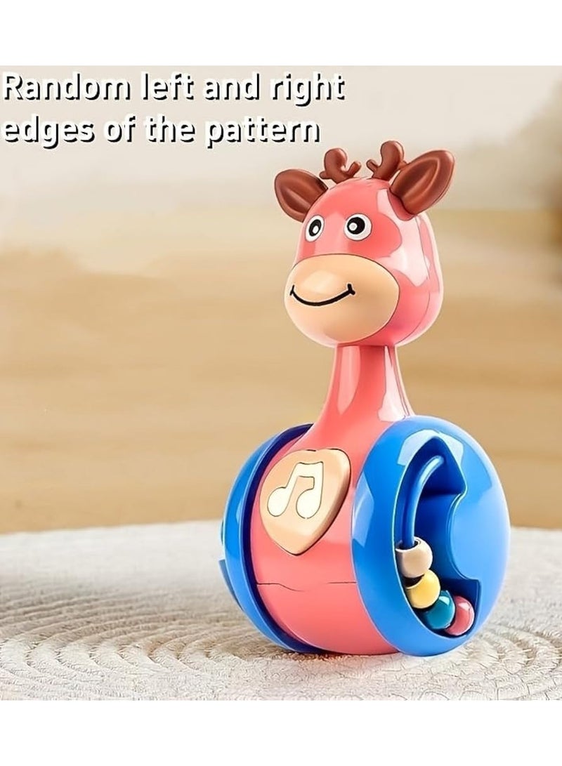 Whimsy Sliding Fawn Tumbler Baby Toys for 3-12 Months Baby Comfort Early Education Puzzle, Color & Sensory Learning to Climb Guide Artifact 0-5 Years Old Children's Toys, Baby Toddler Toys Perfect Gift for Boys Girls (New Version Pink) - Image 2