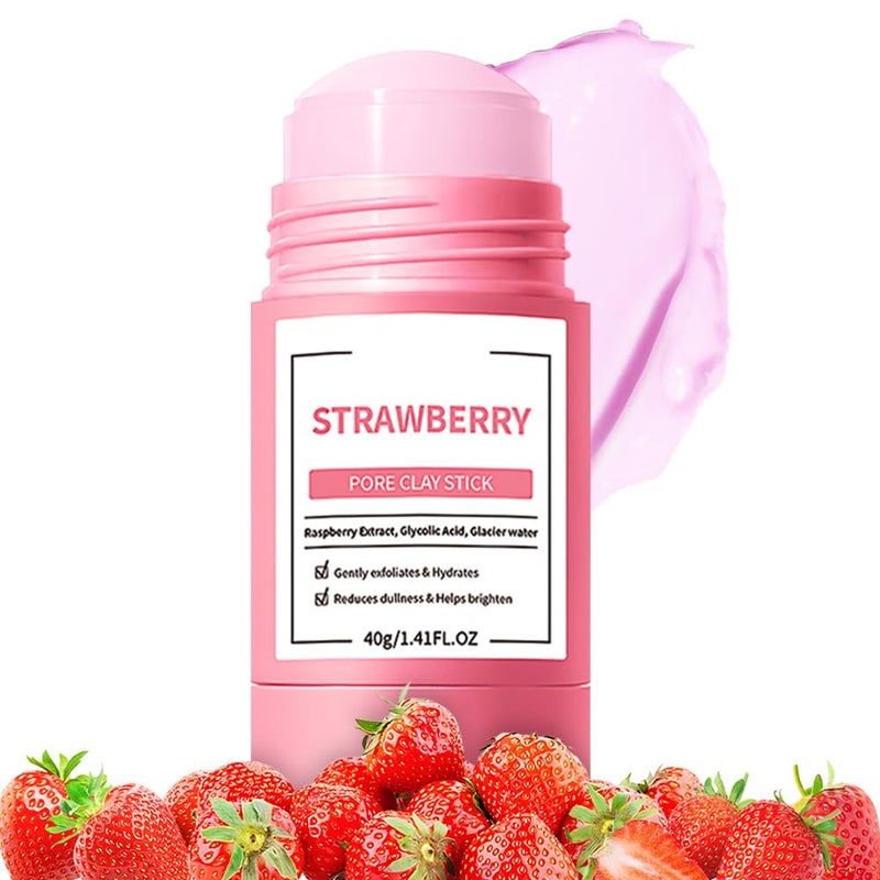 FeiCuiYun Clay Mask For Face Skincare, Blackhead Remover Face Mask with Strawberry Extract, Deep Pore Cleansing, Moisturizing, Skincare Facial Mask for Refining Pores and Controlling Oil, 40g/1.35oz - Image 1