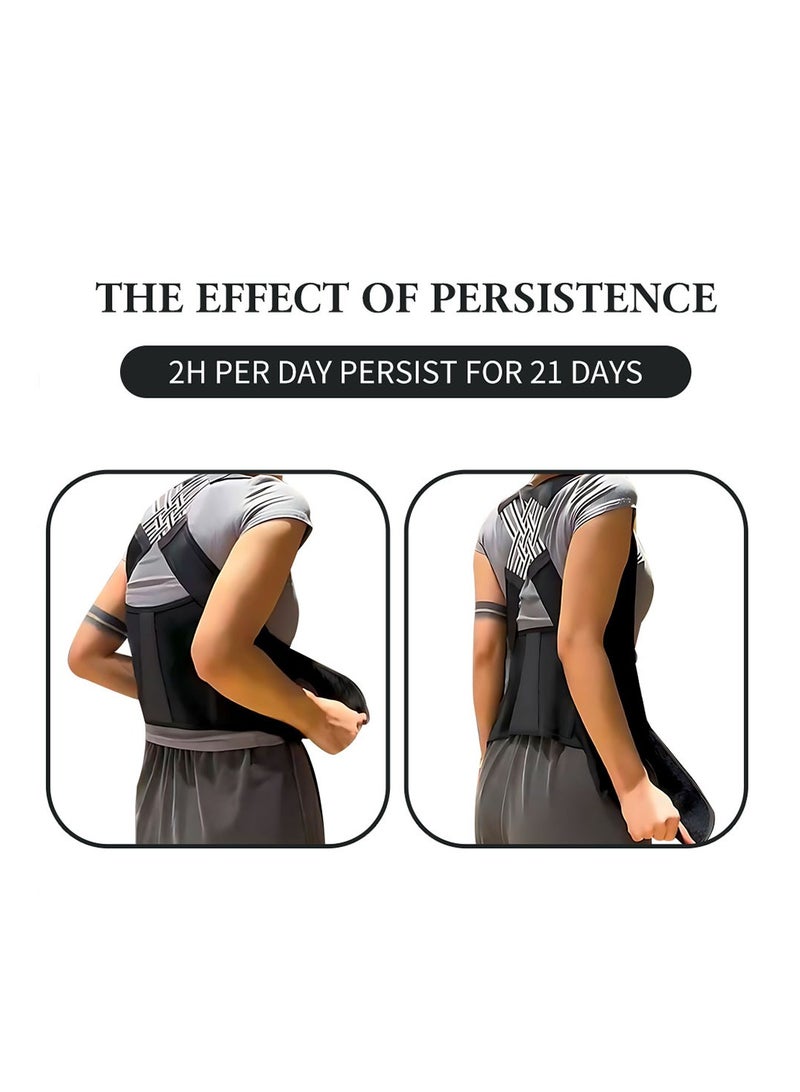 Back Brace and Posture Corrector for Women and Men Back Straightener Posture Corrector Scoliosis and Hunchback Correction Back Pain Spine Corrector Support Adjustable Posture Trainer - Image 2