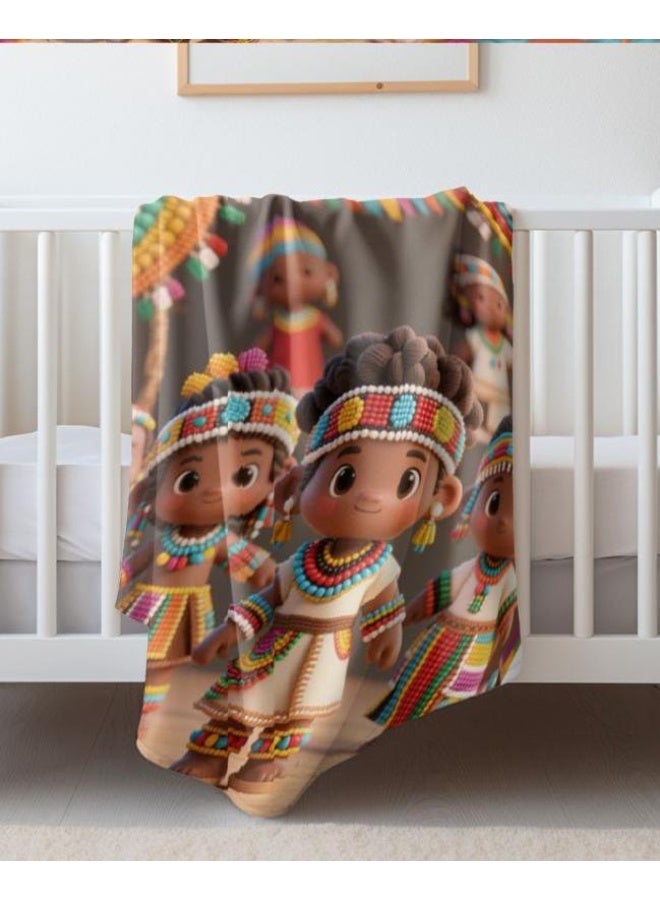 general Baby and children's cartoon flannel thin blanket (warm and comfortable, suitable for sleep, game use) 70cm*100cm - Image 2
