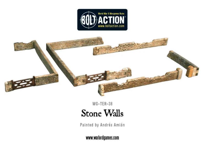Warlord Games Stone Walls, Tabletop Model Plastic Scenery for Wargames - Image 2