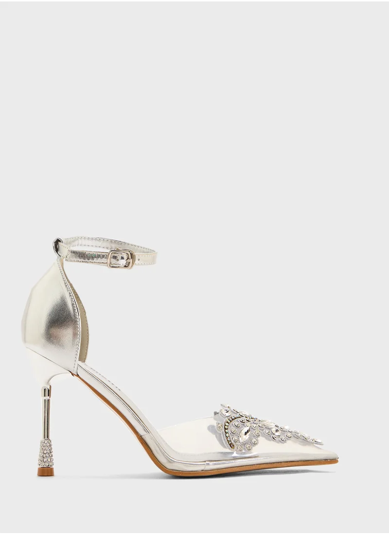 ذا براون High Heeled Diamante Pump