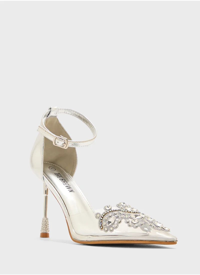 ذا براون High Heeled Diamante Pump