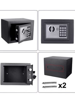 Arabest Security Safe, Mini Electronic Security Safe, Electronic Keypad Lock and Physical Key, Store Jewelry, Cash and Other Valuable Items, Suitable for Home/office/hotel(Black)  - Image 3
