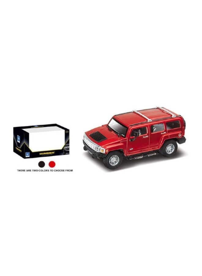 The Toys Home Licensed Die‑Cast Hummer H3 Mini SUV – 1:32 Pull‑Back Friction Car with Doors, Metal Body & Rubber Tires – Collectible Toy Vehicle for Kids & Adults Red - Image 2