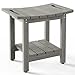 oridom HIPS Shower Benches for Inside Shower Shower Stool with SpaceEfficient Storage Shelf Waterproof Shower Chair Seat for Spa BathroomLight Gray - Image 1