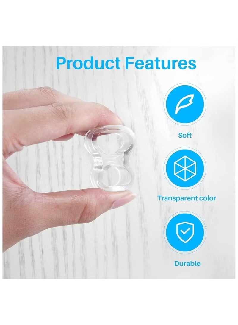 10 Pack Door Handle Stopper, Wall Protector, Clear Rubber Door Stopper, Pvc Door Handle Guard, Door Handle Bumper for Cabinet Furniture Home Office (Transparent) ﻿ - Image 3