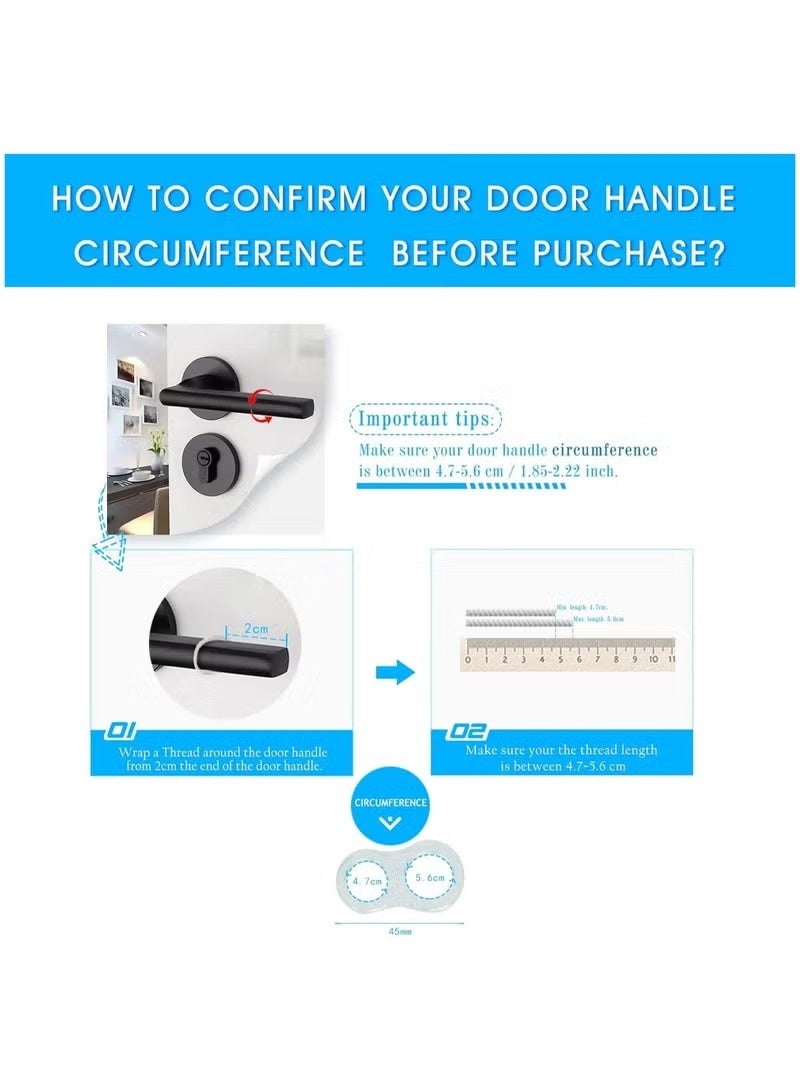 10 Pack Door Handle Stopper, Wall Protector, Clear Rubber Door Stopper, Pvc Door Handle Guard, Door Handle Bumper for Cabinet Furniture Home Office (Transparent) ﻿ - Image 2