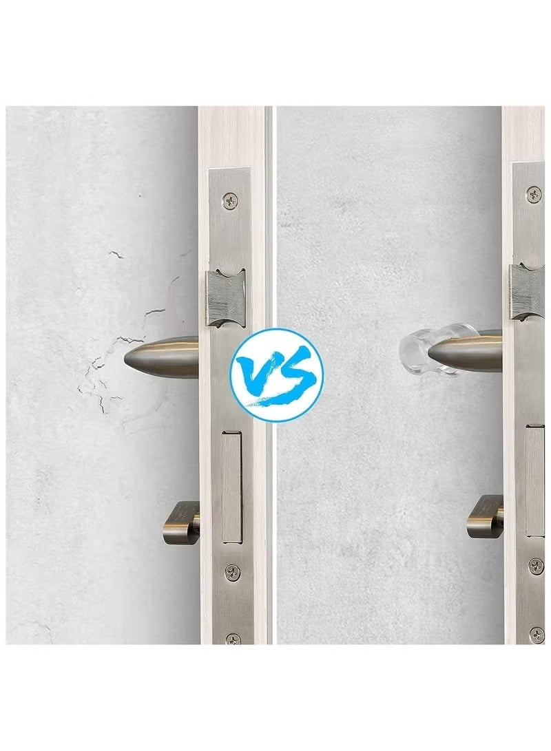 10 Pack Door Handle Stopper, Wall Protector, Clear Rubber Door Stopper, Pvc Door Handle Guard, Door Handle Bumper for Cabinet Furniture Home Office (Transparent) ﻿ - Image 5