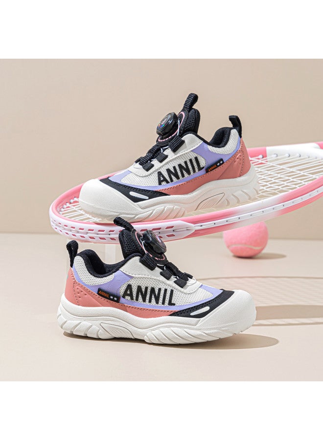 Annil أحذية رياضية للأطفال - مجموعة الخريف الجديدة للأولاد والبنات، أحذية رياضية غير رسمية من قماش شبكي قابل للتنفس مع امتصاص للصدمات للمدرسة والجري واللعب - Image 4