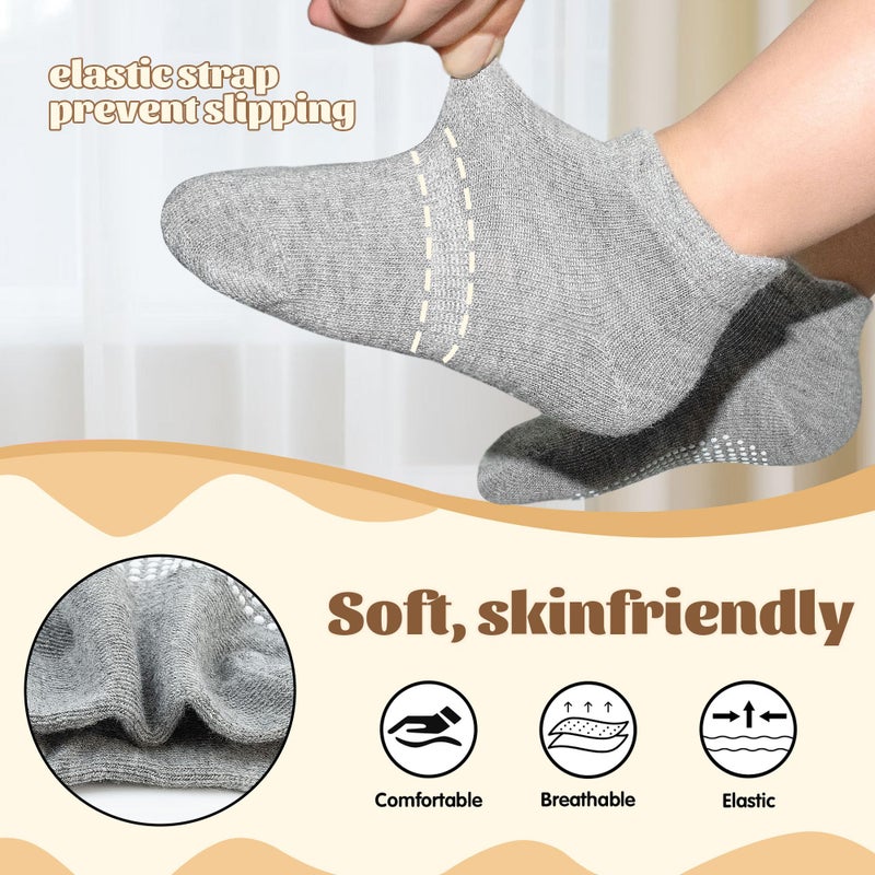 HYCLES 15 Pairs Toddler Socks, Kids Grip Socks for 3-5T Non Slip Ankle Sock for Baby Boys Girls - Image 4