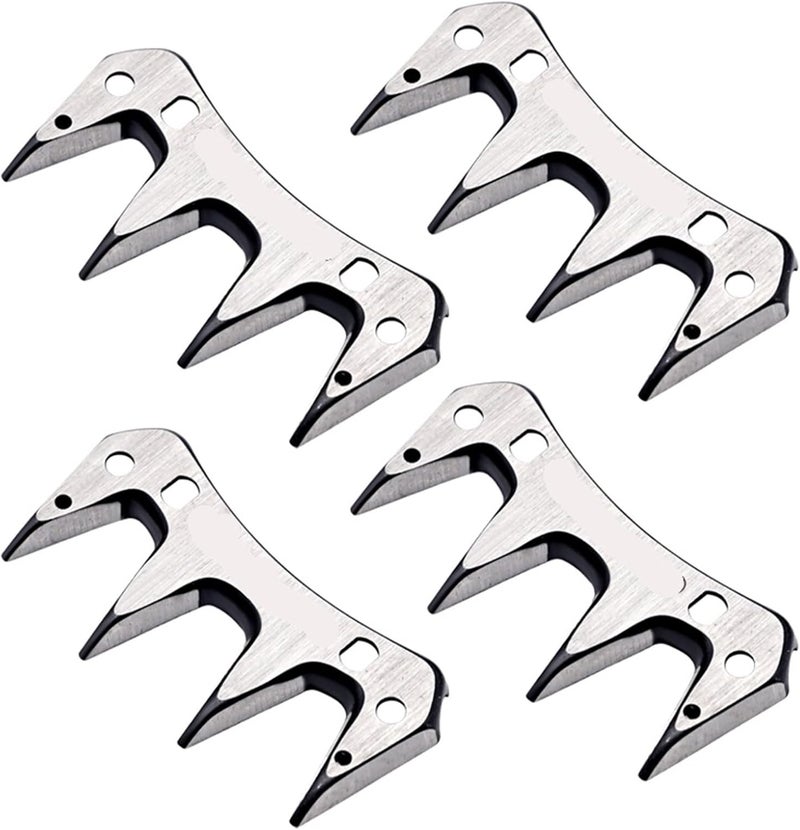 Animal Trimmer Shears Blades 4Pcs 4 Tooth Blade Sheep Shears Convex Comb Cutter Shearing Clipper for Scissorsd for Grooming Goats Lambs Llamas - Image 1