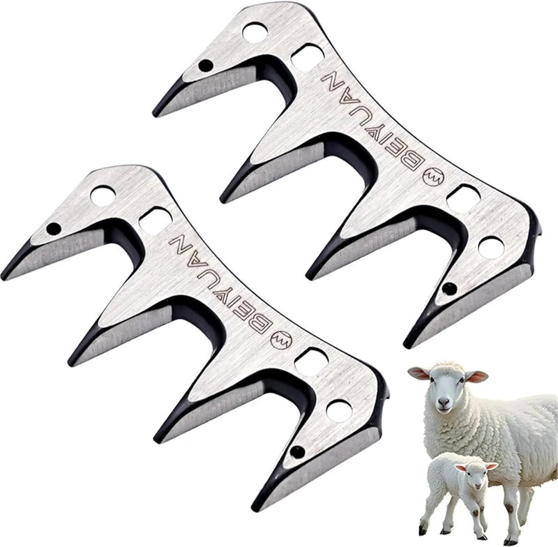 Animal Trimmer Shears Blades 4Pcs 4 Tooth Blade Sheep Shears Convex Comb Cutter Shearing Clipper for Scissorsd for Grooming Goats Lambs Llamas - Image 3