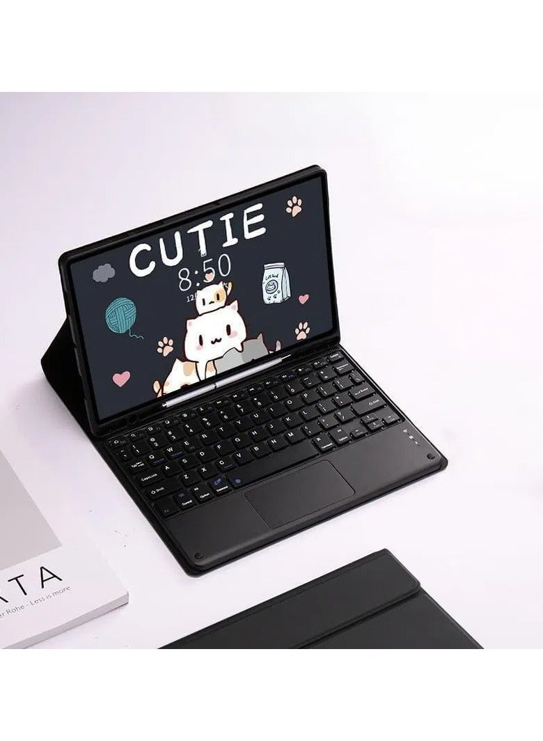 general Keyboard Case Compatible with Samsung Galaxy Tab S10 Plus 12.4 Inch 2024 with Wireless Removable Bluetooth Keyboard Protective Case with Pen Slot