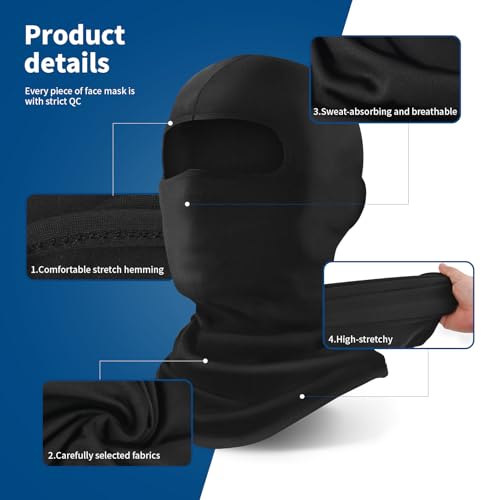 YESLIFE 6-Pack Balaclava Ski Mask for Men and Women, Winter Face Mask, Shiesty for Skiing, Snowboarding & Motorcycle (6 Colors) - Image 4