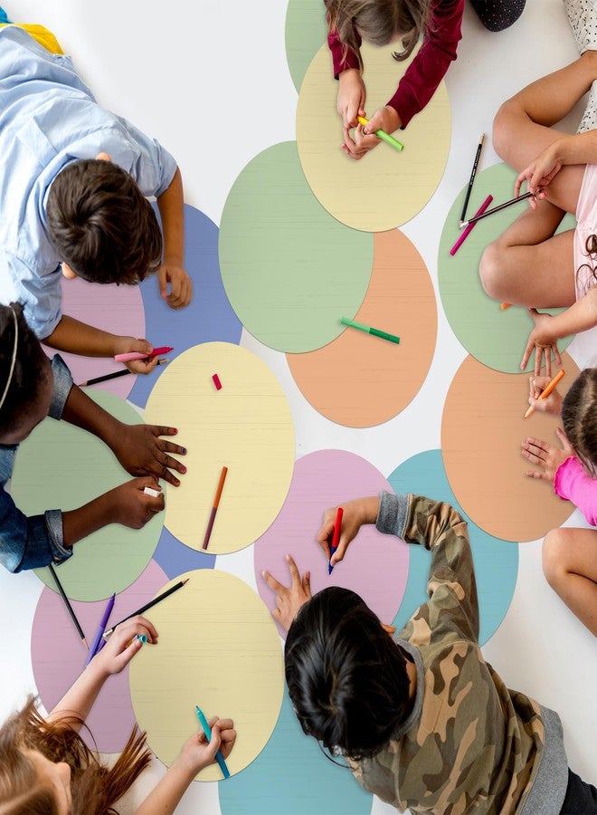 Newtay 24 Pack 10 Inch Dry Erase Dots for Classroom Tables Dry Erase Circles Colorful Removable Board Marker Wall Sticker Decal Spot Set for Student Tables Desk School Teacher Supplies(Warm Color) - Image 5