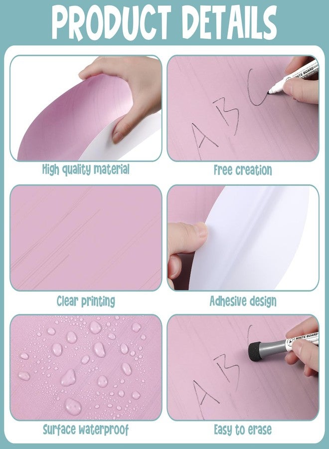 Newtay 24 Pack 10 Inch Dry Erase Dots for Classroom Tables Dry Erase Circles Colorful Removable Board Marker Wall Sticker Decal Spot Set for Student Tables Desk School Teacher Supplies(Warm Color) - Image 3
