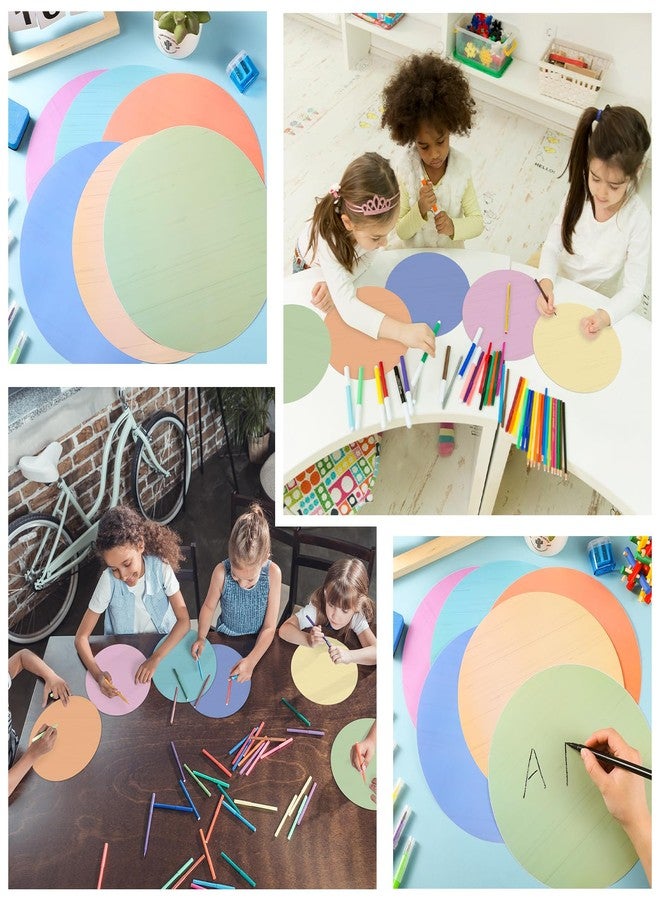 Newtay 24 Pack 10 Inch Dry Erase Dots for Classroom Tables Dry Erase Circles Colorful Removable Board Marker Wall Sticker Decal Spot Set for Student Tables Desk School Teacher Supplies(Warm Color) - Image 4