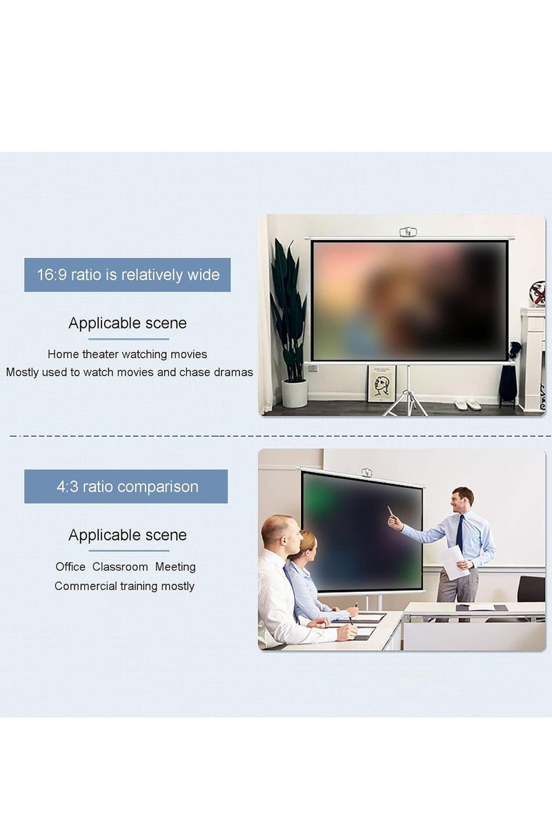 ET-LIFE 100 inch 16:9 Portable Projector Screen, White Fiberglass Material, 2-in-1 Wall Mount & Tripod Stand ET100W-169 for Outdoor and Indoor - Image 5
