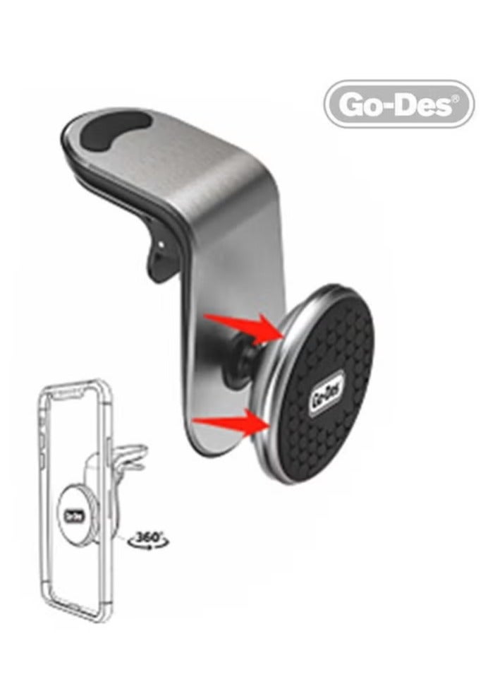 GO-DES L-Shaped Magnetic Vehicle Phone Holder(GD-HD676) - Image 2