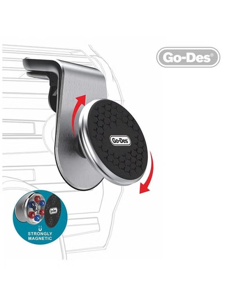 GO-DES L-Shaped Magnetic Vehicle Phone Holder(GD-HD676) - Image 1