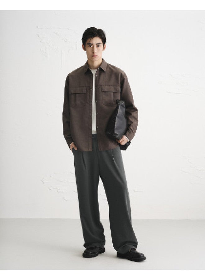 Waxbird Men's Wear 2025 Autumn Collection Drape Loose Straight Leg Texture Commuter Pants Fashion Wide Leg Men's Casual Pants - Image 1