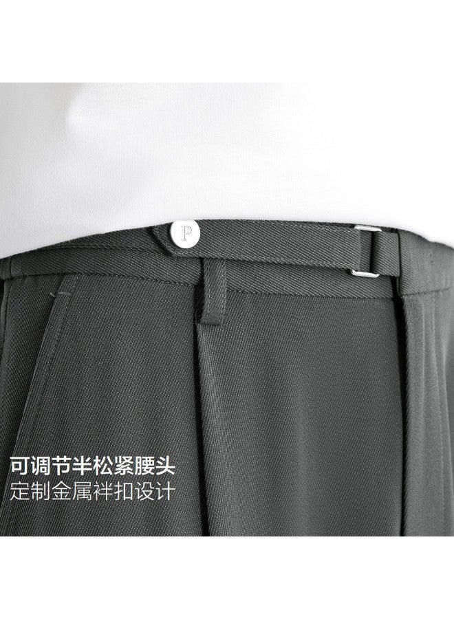 Waxbird Men's Wear 2025 Autumn Collection Drape Loose Straight Leg Texture Commuter Pants Fashion Wide Leg Men's Casual Pants - Image 4