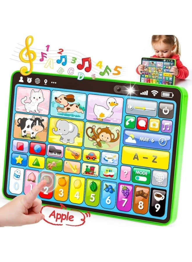 Nestly Kids Learning Tablet – Interactive Educational Toy Pad with Alphabet, Numbers, Animal Sounds, Music & Quiz Game – English, Spanish & French Learning Toy for Babies & Toddlers - Image 1