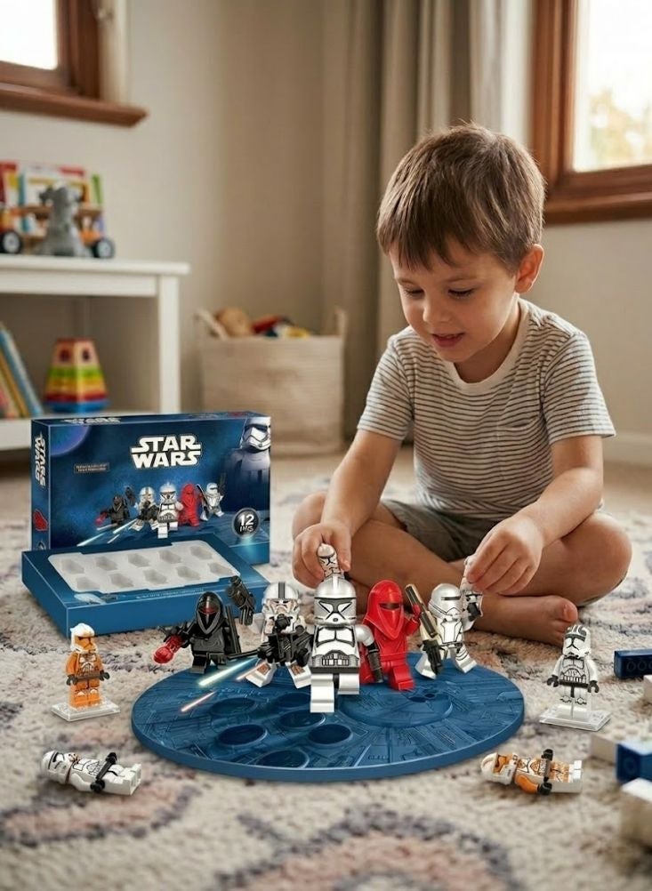 Star Wars Building Blocks Minifigure Set 12 Pieces Stormtrooper and Character Figures Kids Construction Toy 3+ - Image 4