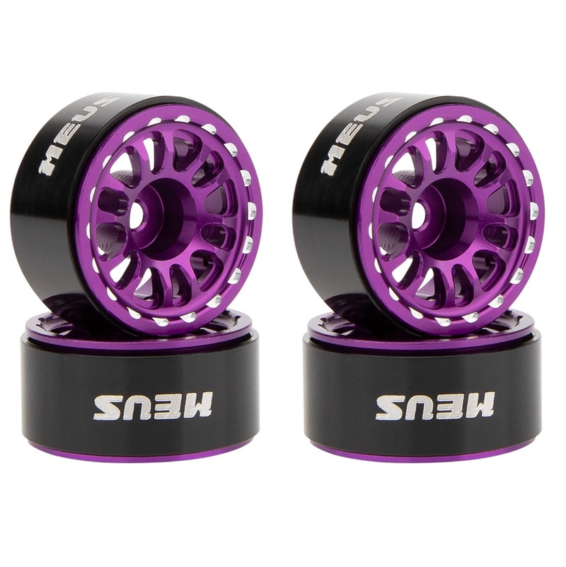 MEUS RACING 07 Beadlock Wheels Rims Wheel for Axial SCX30 Redcat Ascent32 130 132 RC Crawler Upgrades Type C Purple - Image 3
