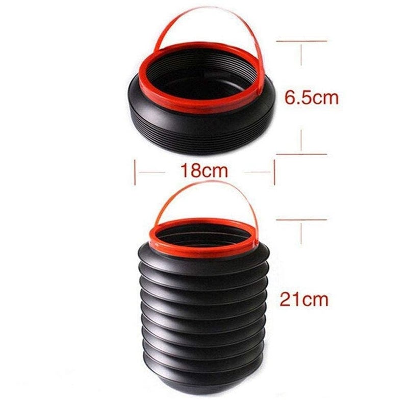 KAVRUL KAVRUL Collapsible Car Dustbin PopUp Foldable Trash Bin with Adjustable Hanging Strap for Car SUV Truck Van Garbage Storage  - Image 5