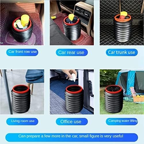 KAVRUL KAVRUL Collapsible Car Dustbin PopUp Foldable Trash Bin with Adjustable Hanging Strap for Car SUV Truck Van Garbage Storage  - Image 2