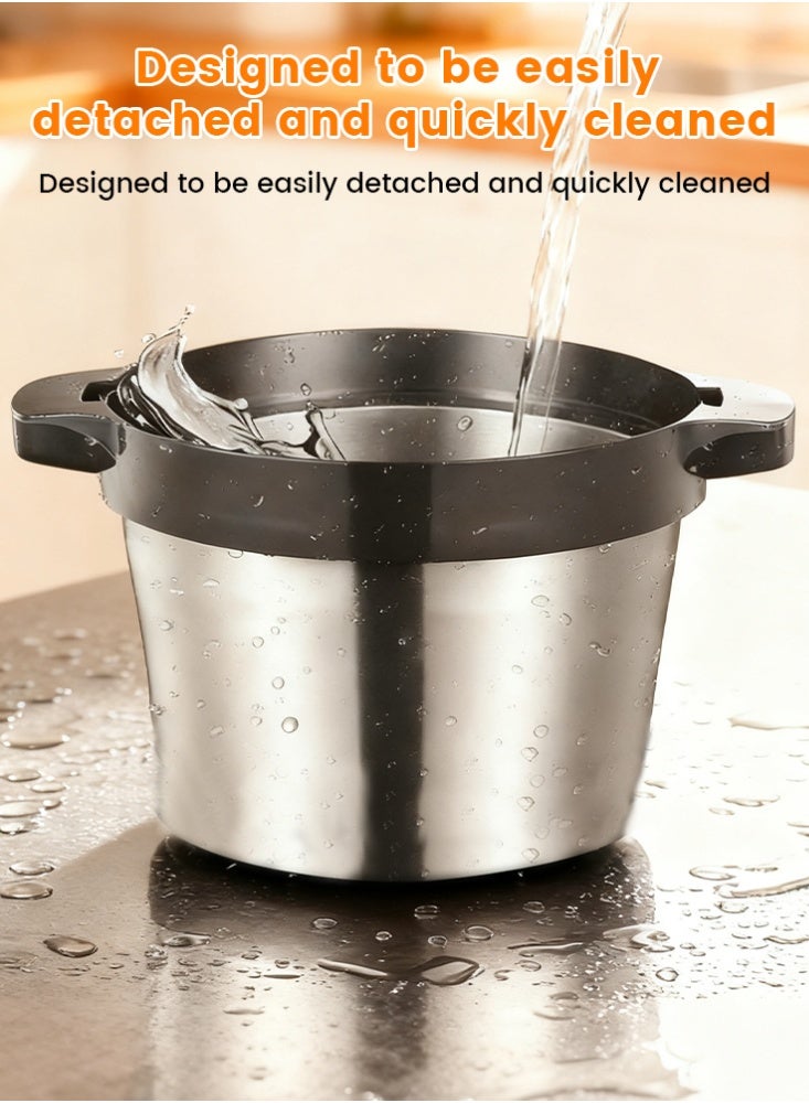 12L Electric Meat Chopper Grinder - 1200W-1600W Heavy Duty Food Processor with Pure Copper Motor & 4 Stainless Steel Blades for Meat, Vegetables, Onion, Ginger, Garlic – Home & Restaurant Use - Image 5