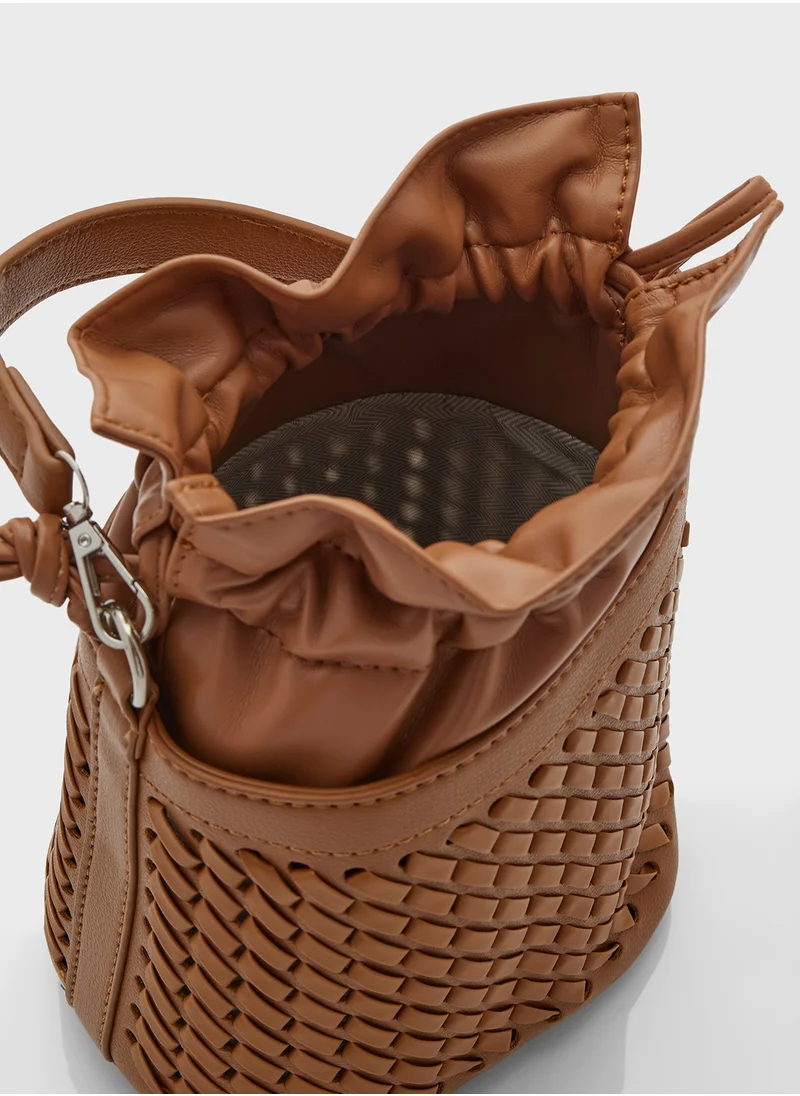 ايلا Structured Drawstring Satchel Bag