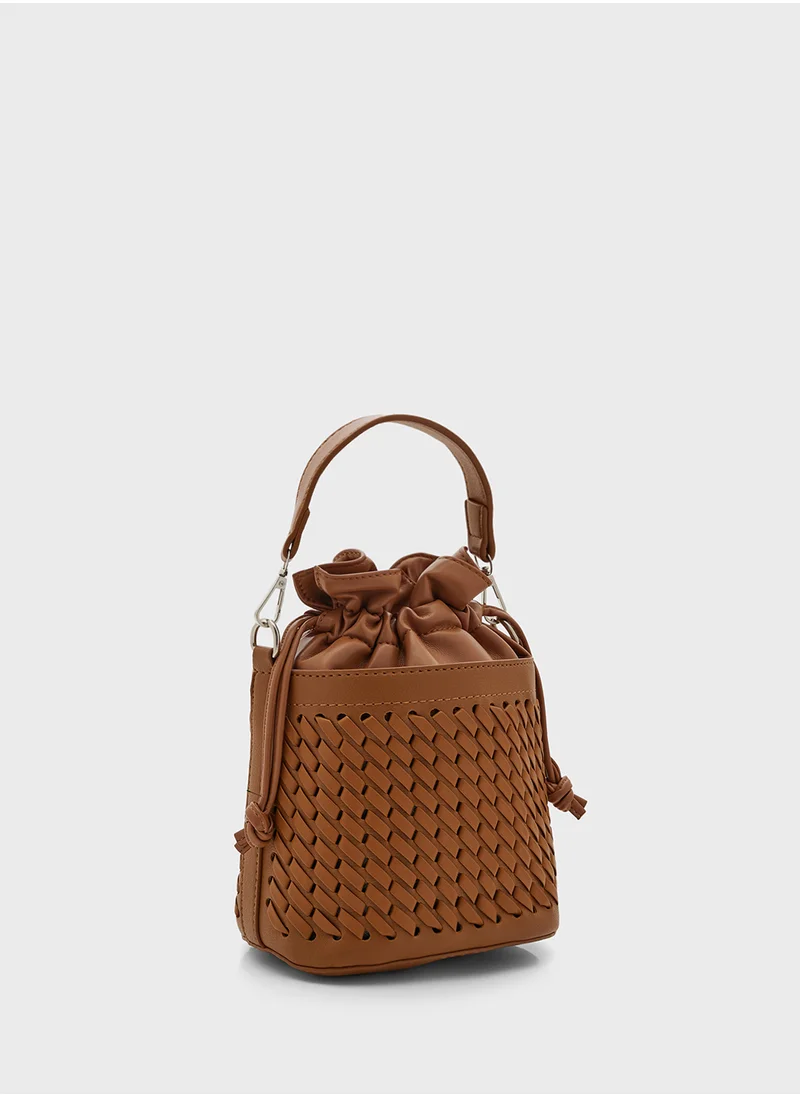 ايلا Structured Drawstring Satchel Bag