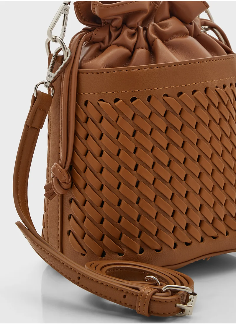 ايلا Structured Drawstring Satchel Bag