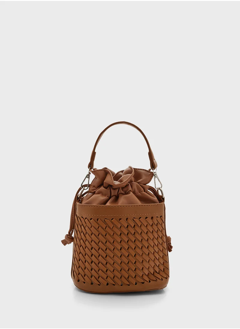 ايلا Structured Drawstring Satchel Bag