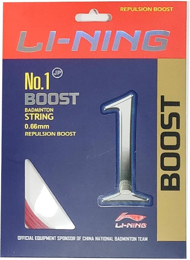 Li-Ning No.1 Boost Badminton String, Ravishing Red - Image 1