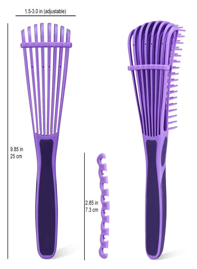 BESTOOL Detangling Brush for Natural Hair, Detangler for 3/4abc Curly, Coily, Kinky Hair, Detangle Wet/Dry Easily with No Pain (Purple) - Image 3
