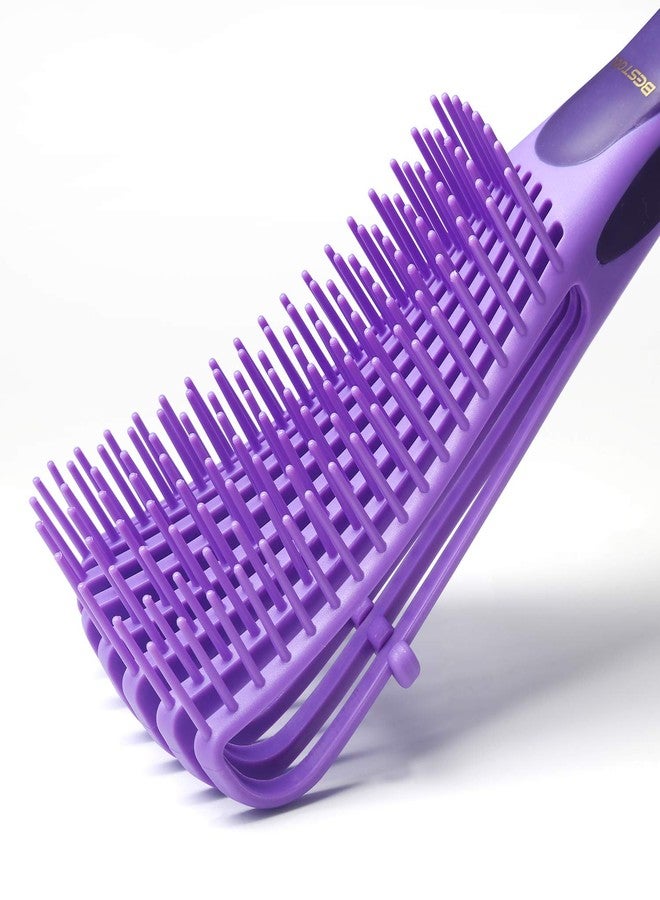 BESTOOL Detangling Brush for Natural Hair, Detangler for 3/4abc Curly, Coily, Kinky Hair, Detangle Wet/Dry Easily with No Pain (Purple) - Image 4