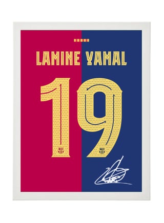Lamine Yamal Barcelona Autographed Jersey - Framed Poster 30x40cm - Football Memorabilia, Soccer Collectible, Gift for Fans - pzsku/Z564782CC7EBE382D35F5Z/45/_/1731767198/31f8c2c4-df80-42ef-8fcf-85bd98cbd737