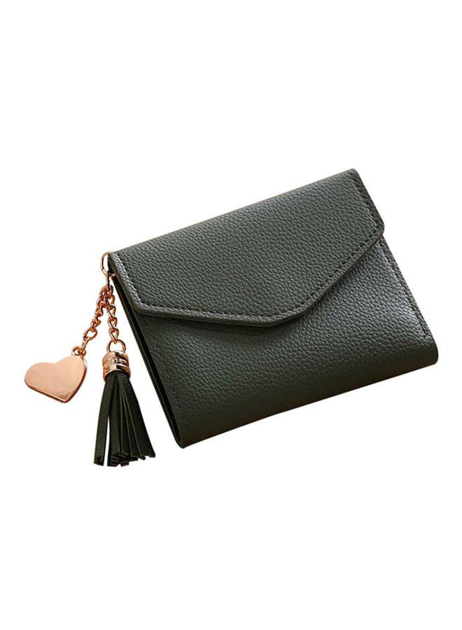 NIBEMINENT Tassel Coin Purse Deep Green 