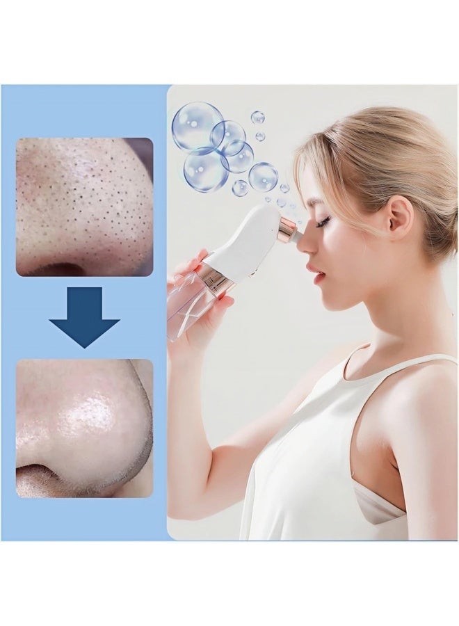 جهاز تنظيف الرؤوس السوداء والمسام القابل لإعادة الشحن، مزيل الرؤوس السوداء، مزيل الرؤوس السوداء للوجه، أداة استخراج الرؤوس السوداء مع 6 مجسات، واجهة USB (أبيض) - Image 3
