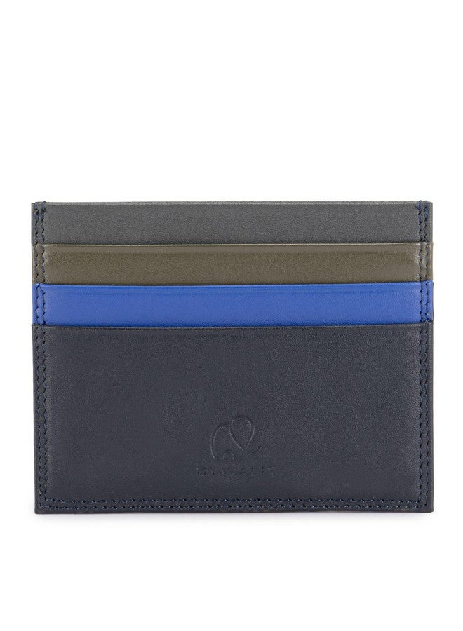mywalit Rfid Double-Sided Nappa Leather Credit Card Holder | Midnight | 6 Card Slots With Radio Frequency Shielding For Maximum Security | Perfect For Everyday Use - Image 1