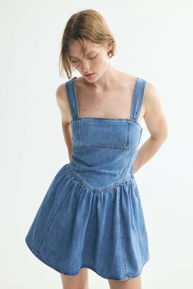 Flared-skirt dress