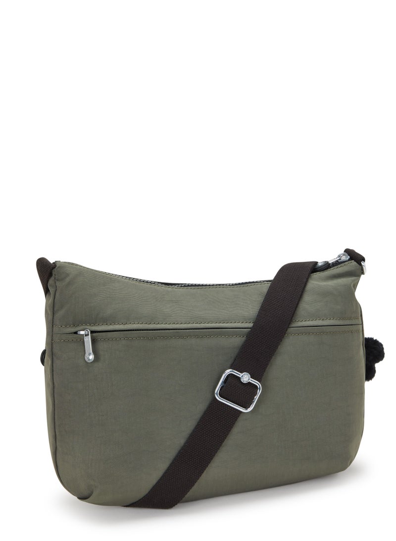 kipling Izellah Medium Across Body Shoulder Bag Green Moss - Image 4