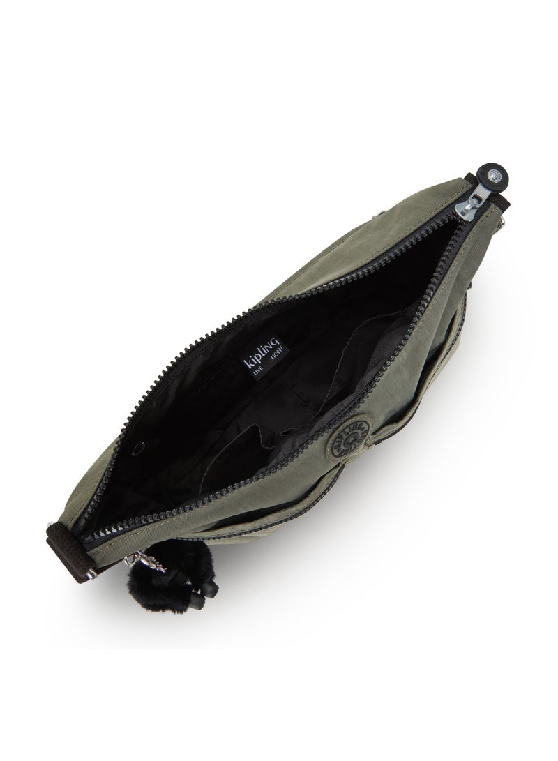 kipling Izellah Medium Across Body Shoulder Bag Green Moss - Image 3