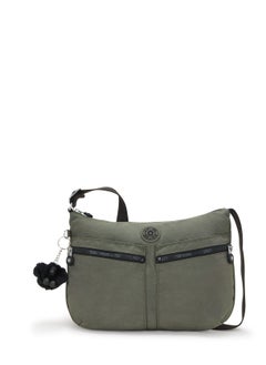 kipling Izellah Medium Across Body Shoulder Bag Green Moss  - Image 1